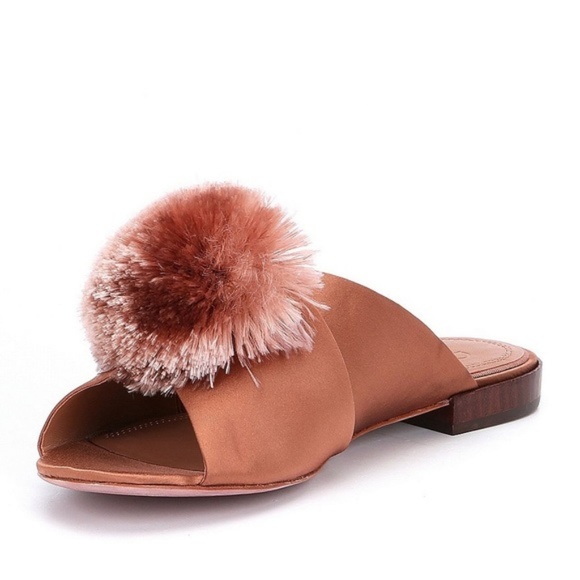 A-D Daughters pink satin powder puff slide )SZ 6 - Picture 2 of 8